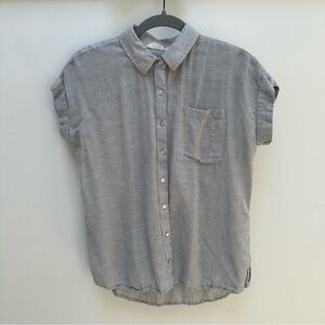 Linen Short Sleeve Button-Up Shirt